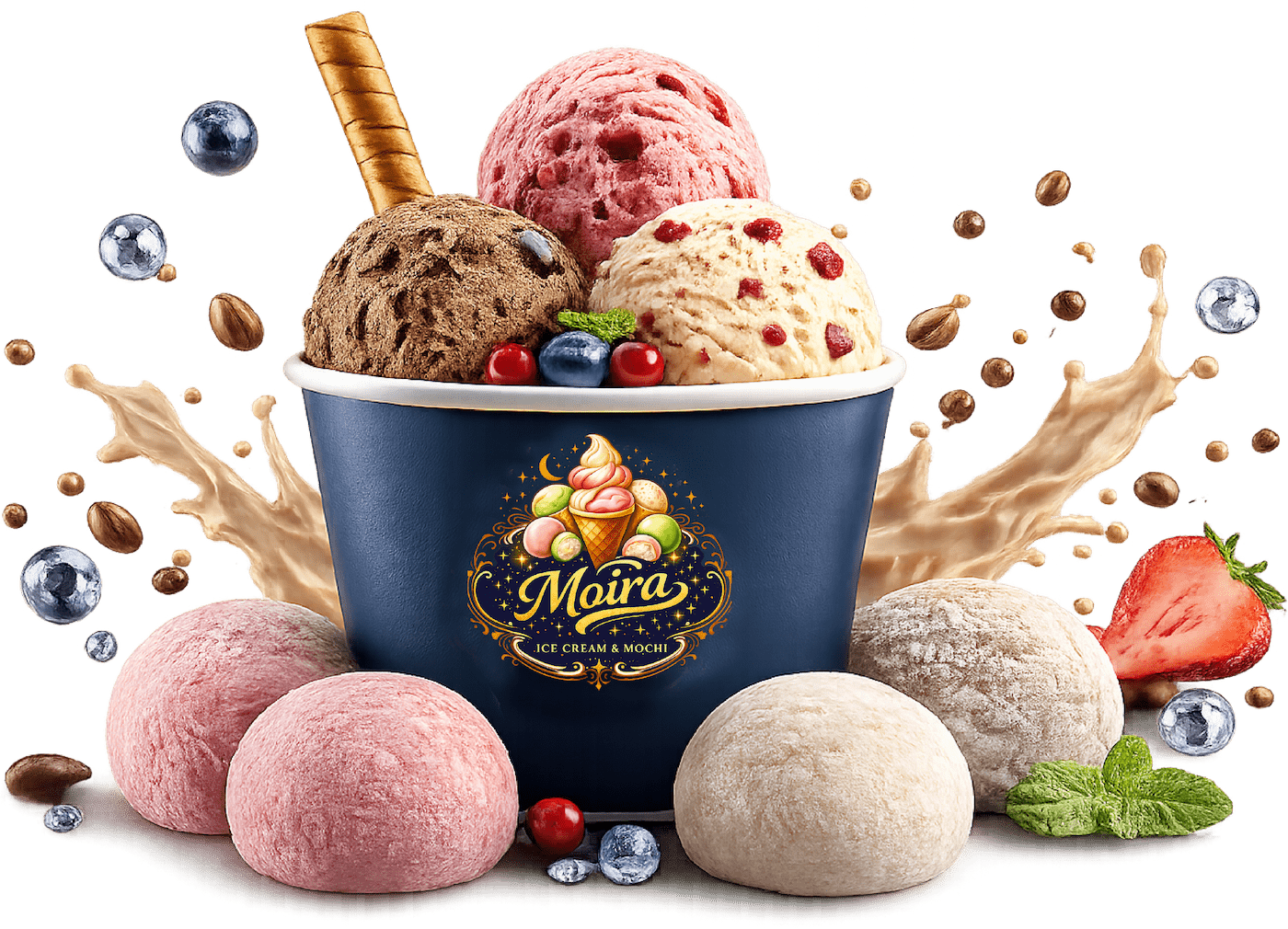 Moira Assorted Ice Creams and Mochi